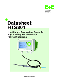 Thumbnail of document Data Sheet - HTS801 RH & Temperature Sensor
